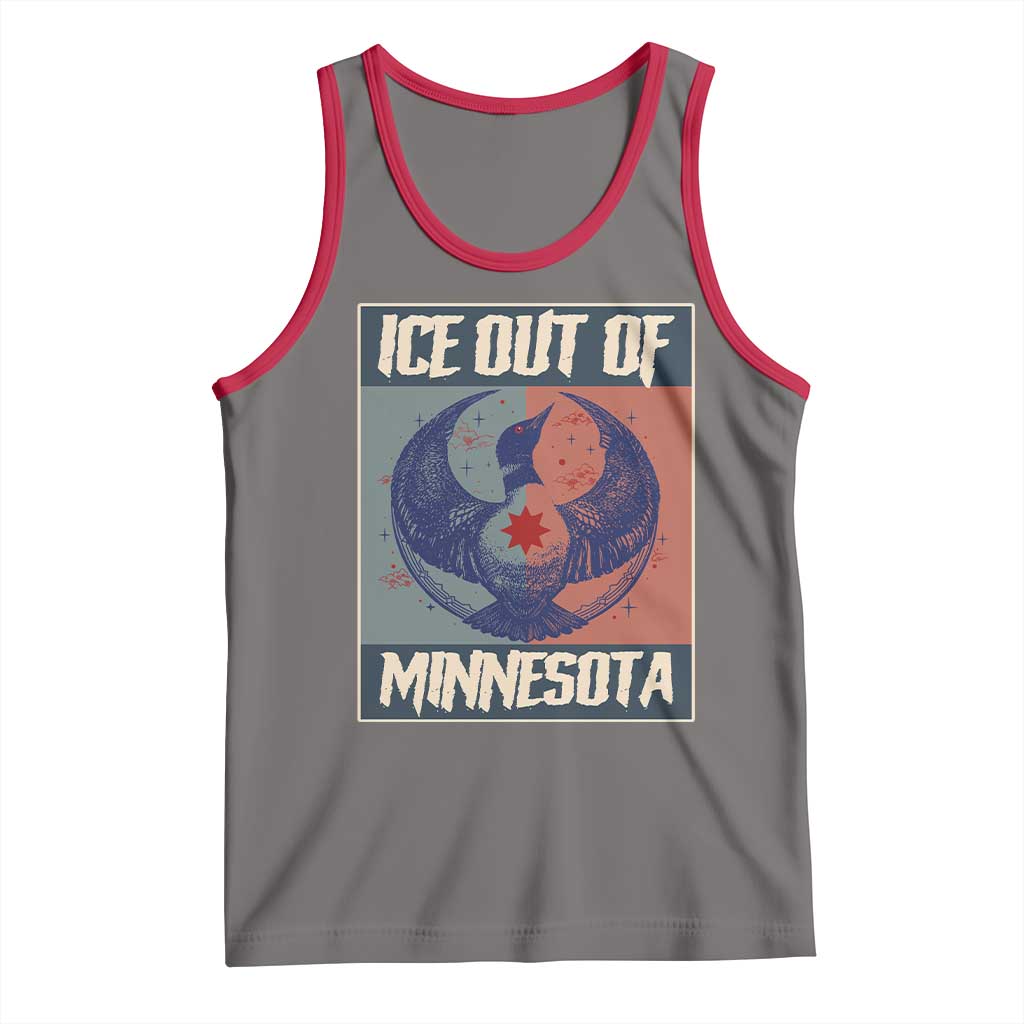 Ice Out Of Minnesota Tank Top Social Justice Solidarity TS12 Deep Heather Red Print Your Wear