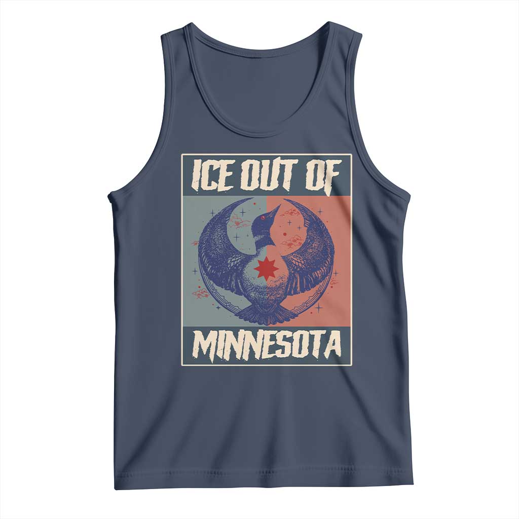 Ice Out Of Minnesota Tank Top Social Justice Solidarity TS12 Navy Print Your Wear