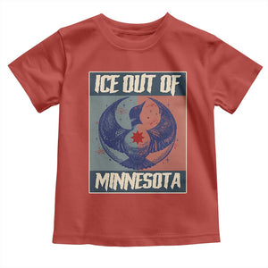 Ice Out Of Minnesota Toddler T Shirt Social Justice Solidarity TS12 Red Print Your Wear