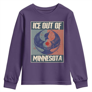 Ice Out Of Minnesota Youth Sweatshirt Social Justice Solidarity TS12 Purple Print Your Wear