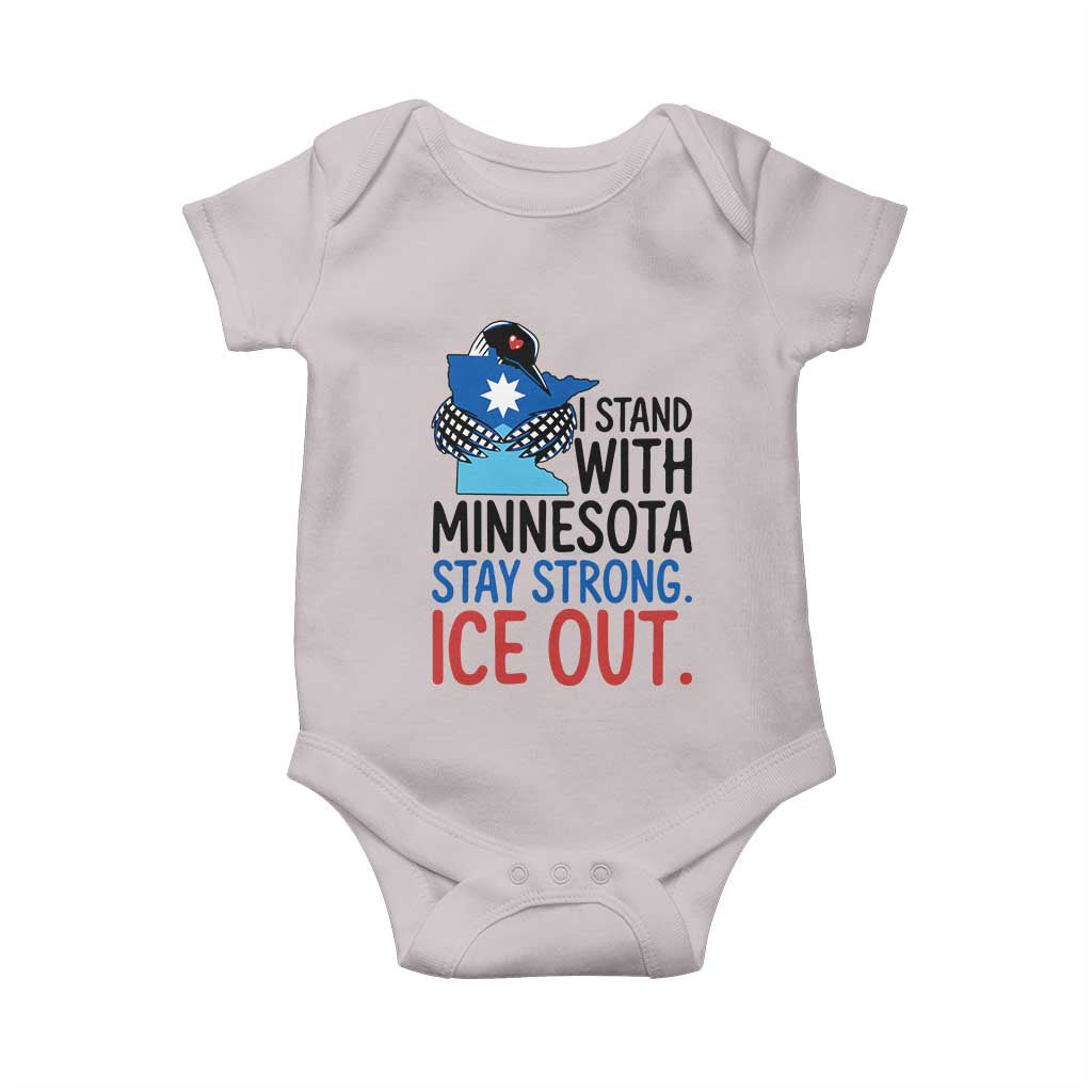 Minnesota Pride Common Loon Baby Onesie Stand With Minnesota Ice Out TS12 Ice Gray Print Your Wear