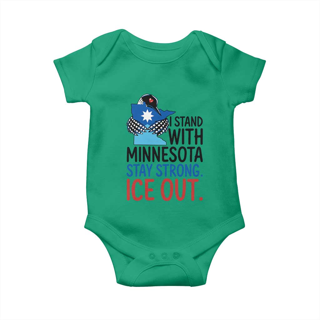 Minnesota Pride Common Loon Baby Onesie Stand With Minnesota Ice Out TS12 Irish Green Print Your Wear