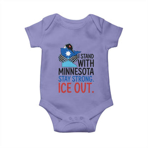 Minnesota Pride Common Loon Baby Onesie Stand With Minnesota Ice Out TS12 Violet Print Your Wear