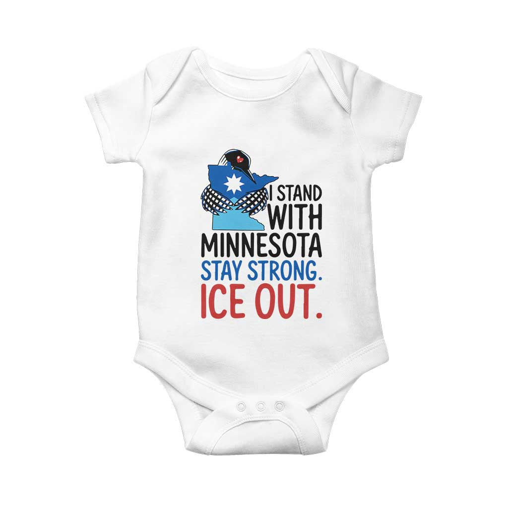 Minnesota Pride Common Loon Baby Onesie Stand With Minnesota Ice Out TS12 White Print Your Wear
