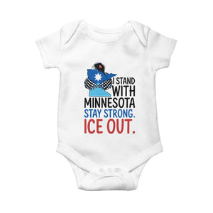 Minnesota Pride Common Loon Baby Onesie Stand With Minnesota Ice Out TS12 White Print Your Wear