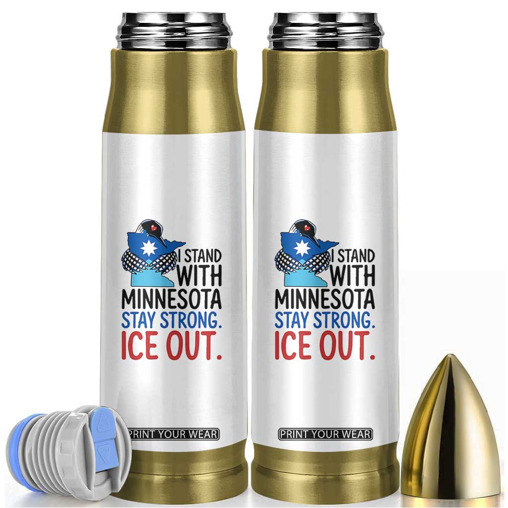 Minnesota Pride Common Loon Bullet Tumbler Stand With Minnesota Ice Out TS12 White Print Your Wear