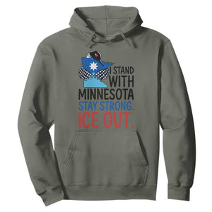 Minnesota Pride Common Loon Hoodie Stand With Minnesota Ice Out TS12 Military Green Print Your Wear