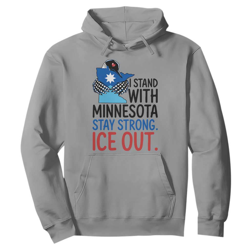 Minnesota Pride Common Loon Hoodie Stand With Minnesota Ice Out TS12 Sport Gray Print Your Wear