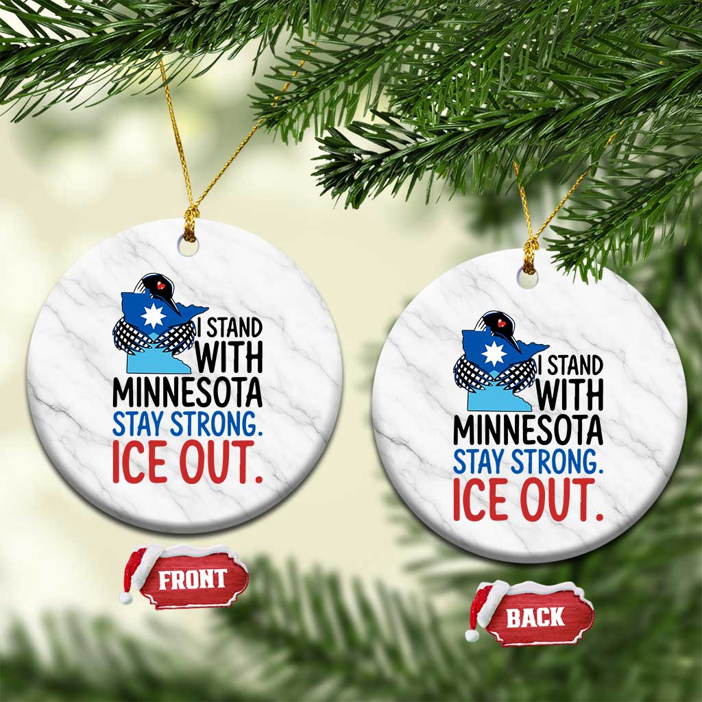 Minnesota Pride Common Loon Ceramic Ornament Stand With Minnesota Ice Out TS12 1pc White Marble Print Your Wear