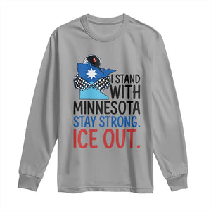 Minnesota Pride Common Loon Long Sleeve Shirt Stand With Minnesota Ice Out TS12 Sport Gray Print Your Wear