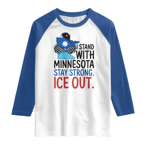 Minnesota Pride Common Loon Raglan Shirt Stand With Minnesota Ice Out TS12 White Royal Print Your Wear