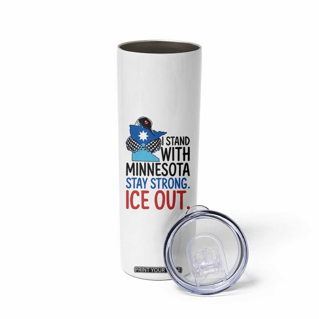 Minnesota Pride Common Loon Skinny Tumbler Stand With Minnesota Ice Out TS12 Print Your Wear