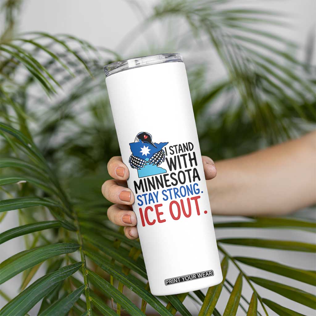 Minnesota Pride Common Loon Skinny Tumbler Stand With Minnesota Ice Out TS12 Print Your Wear