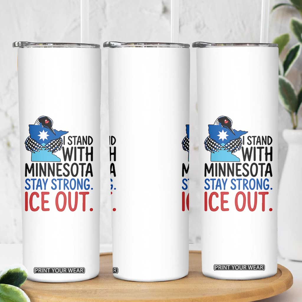 Minnesota Pride Common Loon Skinny Tumbler Stand With Minnesota Ice Out TS12 Print Your Wear
