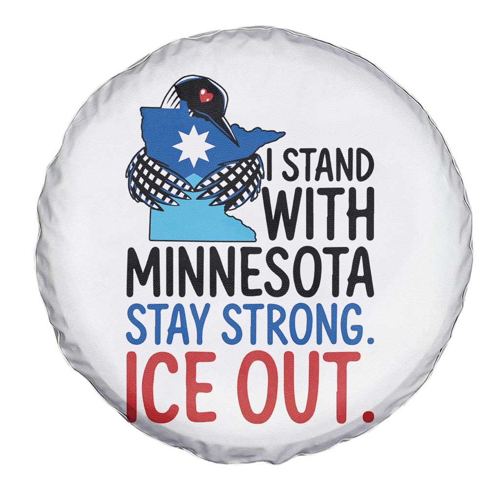 Minnesota Pride Common Loon Spare Tire Cover Stand With Minnesota Ice Out TS12 Print Your Wear