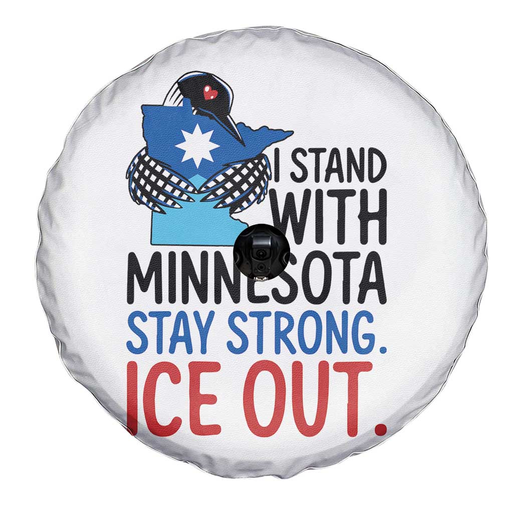 Minnesota Pride Common Loon Spare Tire Cover Stand With Minnesota Ice Out TS12 Print Your Wear