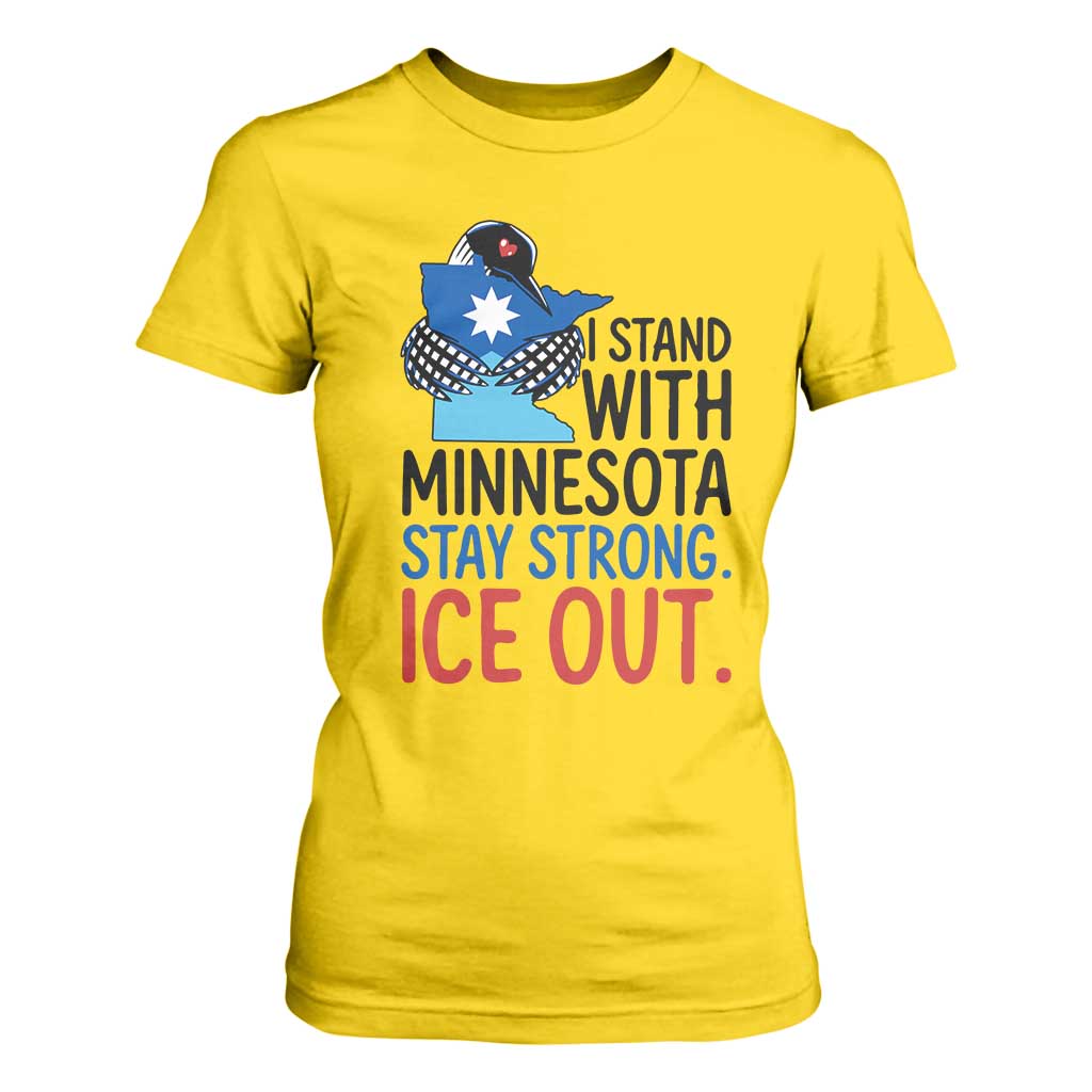 Minnesota Pride Common Loon T Shirt For Women Stand With Minnesota Ice Out TS12 Daisy Print Your Wear