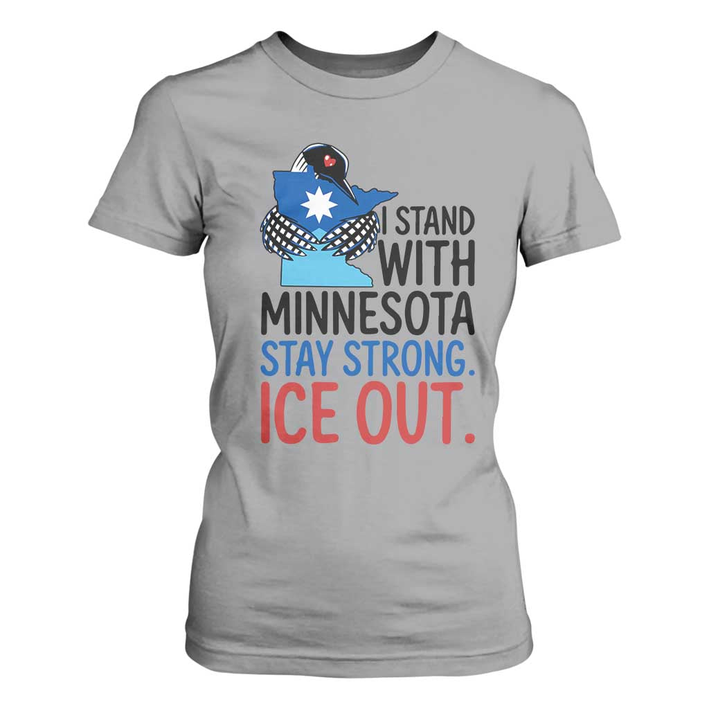 Minnesota Pride Common Loon T Shirt For Women Stand With Minnesota Ice Out TS12 Sport Gray Print Your Wear