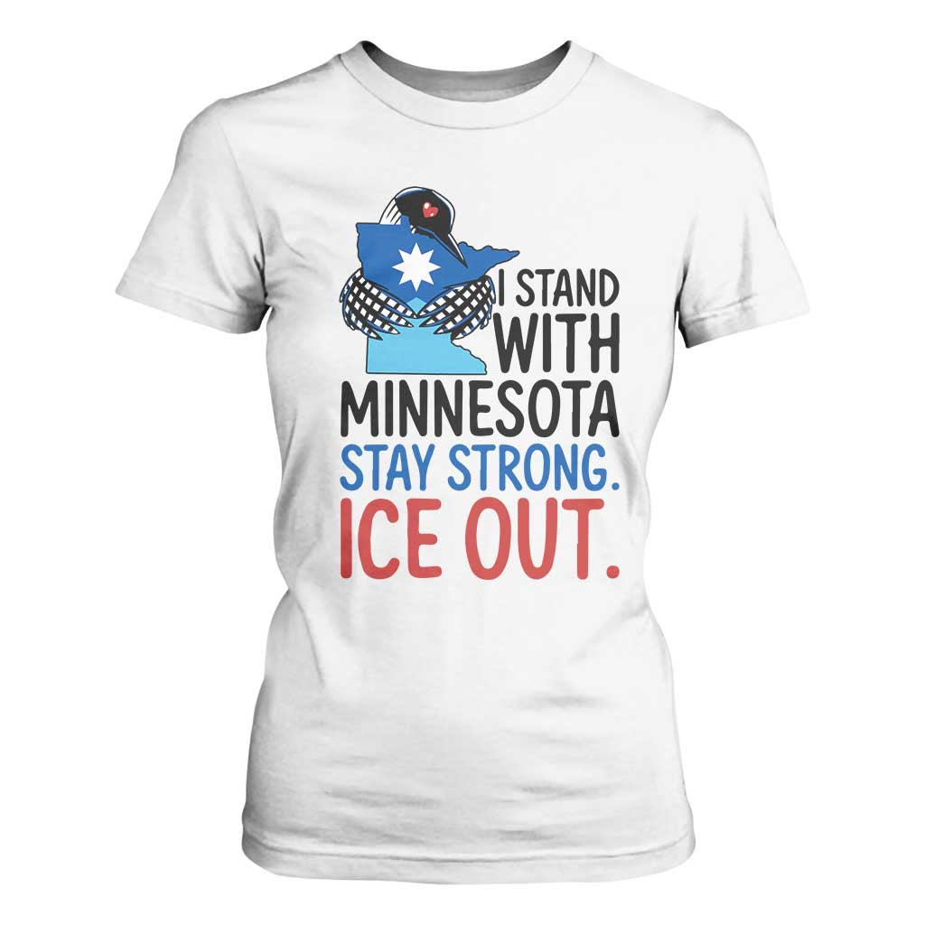 Minnesota Pride Common Loon T Shirt For Women Stand With Minnesota Ice Out TS12 White Print Your Wear
