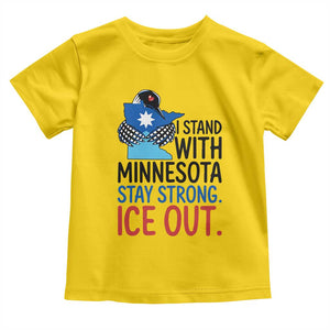 Minnesota Pride Common Loon Toddler T Shirt Stand With Minnesota Ice Out TS12 Daisy Print Your Wear
