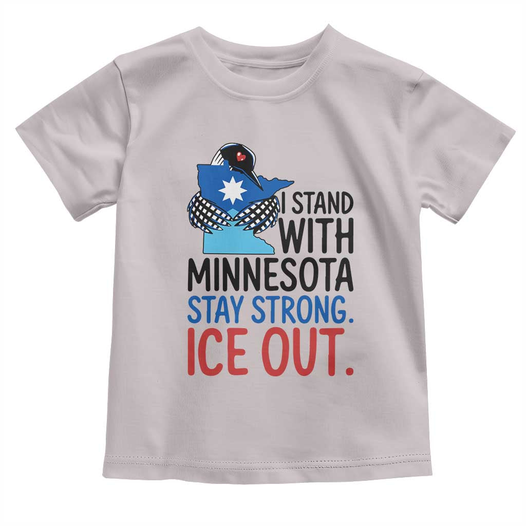 Minnesota Pride Common Loon Toddler T Shirt Stand With Minnesota Ice Out TS12 Ice Gray Print Your Wear