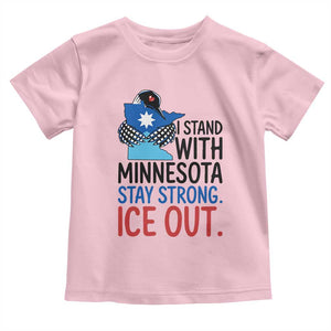 Minnesota Pride Common Loon Toddler T Shirt Stand With Minnesota Ice Out TS12 Light Pink Print Your Wear
