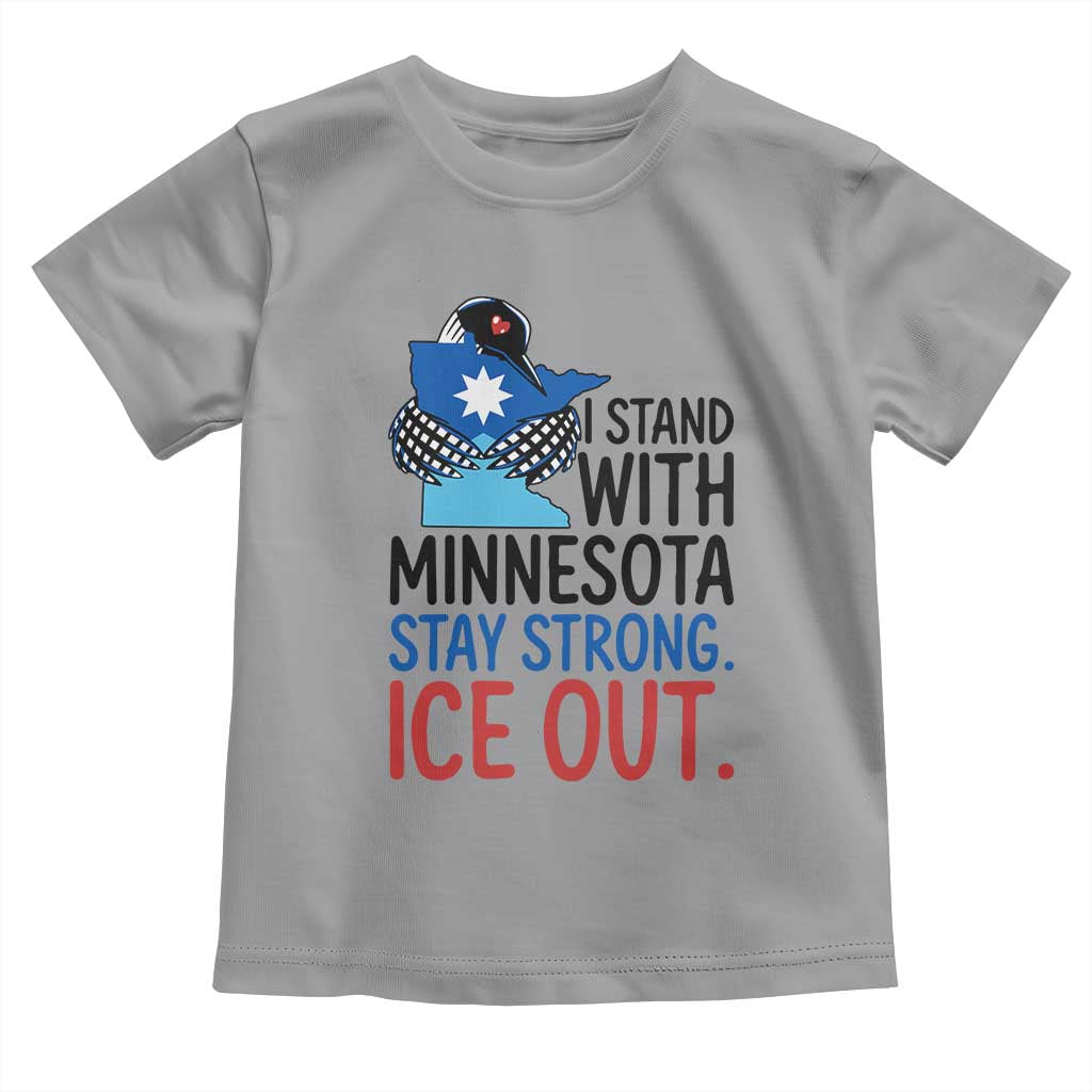 Minnesota Pride Common Loon Toddler T Shirt Stand With Minnesota Ice Out TS12 Sport Gray Print Your Wear
