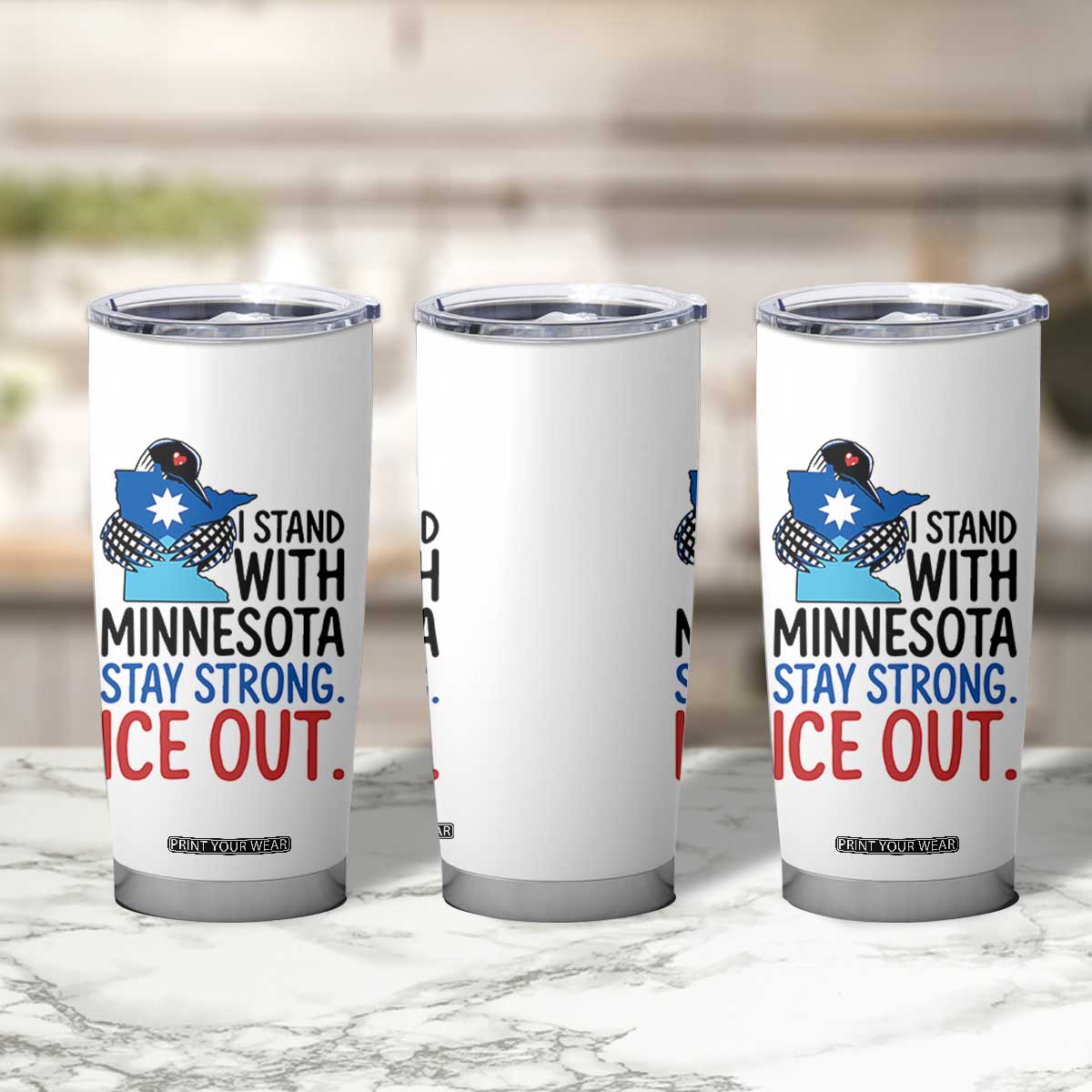 Minnesota Pride Common Loon Tumbler Cup Stand With Minnesota Ice Out TS12 Print Your Wear