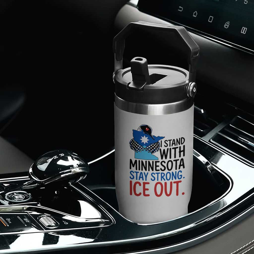 Minnesota Pride Common Loon Flip Straw Tumbler Stand With Minnesota Ice Out TS12 Print Your Wear