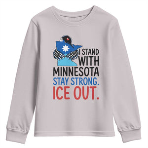 Minnesota Pride Common Loon Youth Sweatshirt Stand With Minnesota Ice Out TS12 Ice Gray Print Your Wear