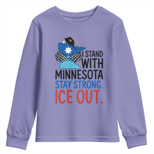 Minnesota Pride Common Loon Youth Sweatshirt Stand With Minnesota Ice Out TS12 Violet Print Your Wear