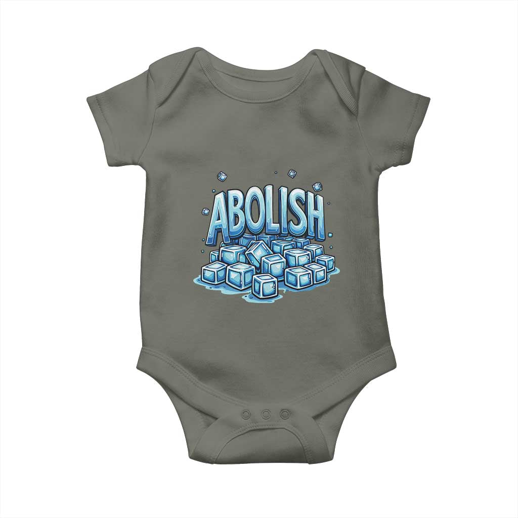 Abolish Ice Baby Onesie Minnesota Resistance Protest TS12 Military Green Print Your Wear