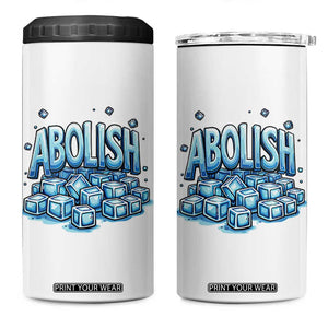 Abolish Ice 4 in 1 Can Cooler Tumbler Minnesota Resistance Protest TS12 One Size: 16 oz White Print Your Wear