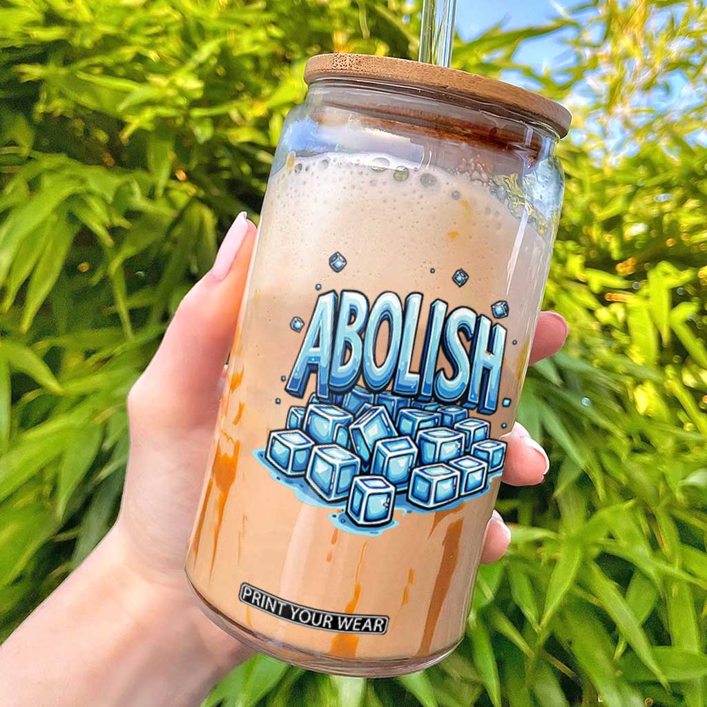 Abolish Ice Glass Can Minnesota Resistance Protest TS12 White Print Your Wear
