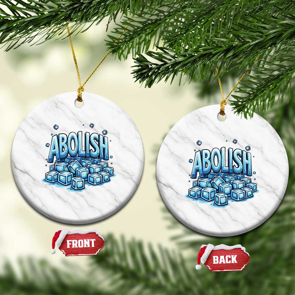 Abolish Ice Ceramic Ornament Minnesota Resistance Protest TS12 1pc White Marble Print Your Wear