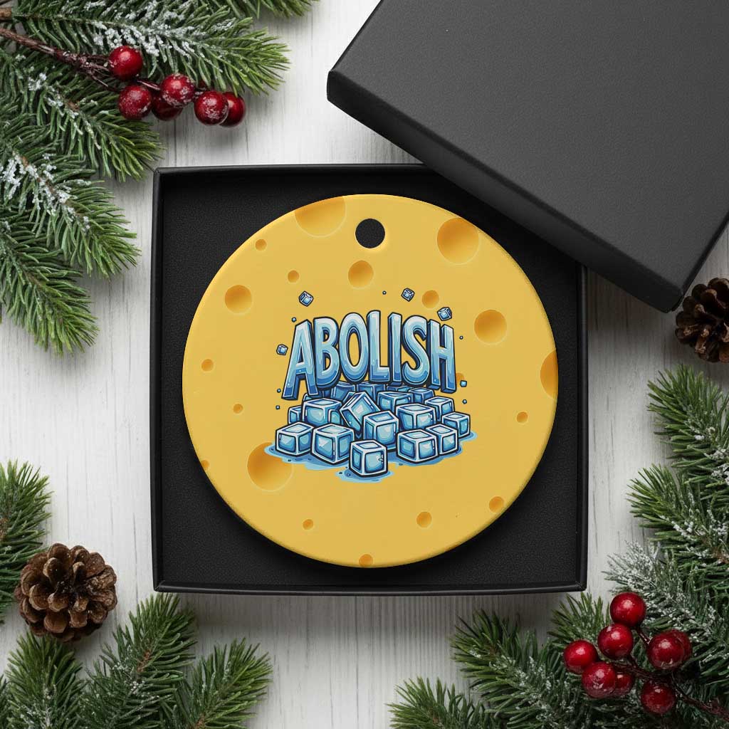 Abolish Ice Ceramic Ornament Minnesota Resistance Protest TS12 1pc Yellow Cheese Print Your Wear