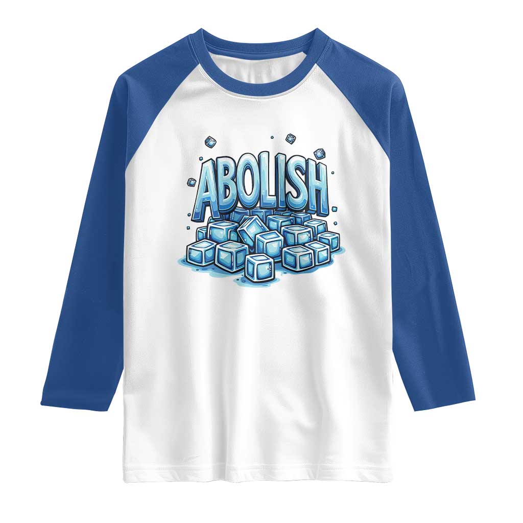 Abolish Ice Raglan Shirt Minnesota Resistance Protest TS12 White Royal Print Your Wear