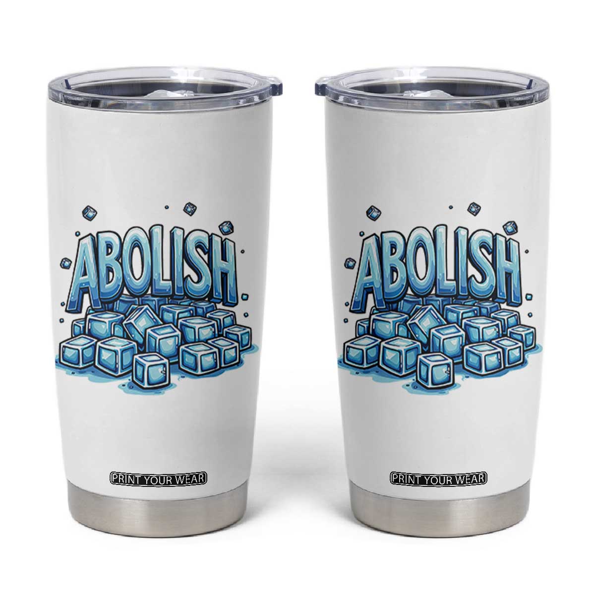 Abolish Ice Tumbler Cup Minnesota Resistance Protest TS12 White Print Your Wear