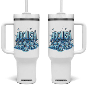 Abolish Ice Tumbler With Handle Minnesota Resistance Protest TS12 One Size: 40 oz White Print Your Wear