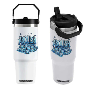 Abolish Ice Flip Straw Tumbler Minnesota Resistance Protest TS12 One Size: 30 oz White Print Your Wear