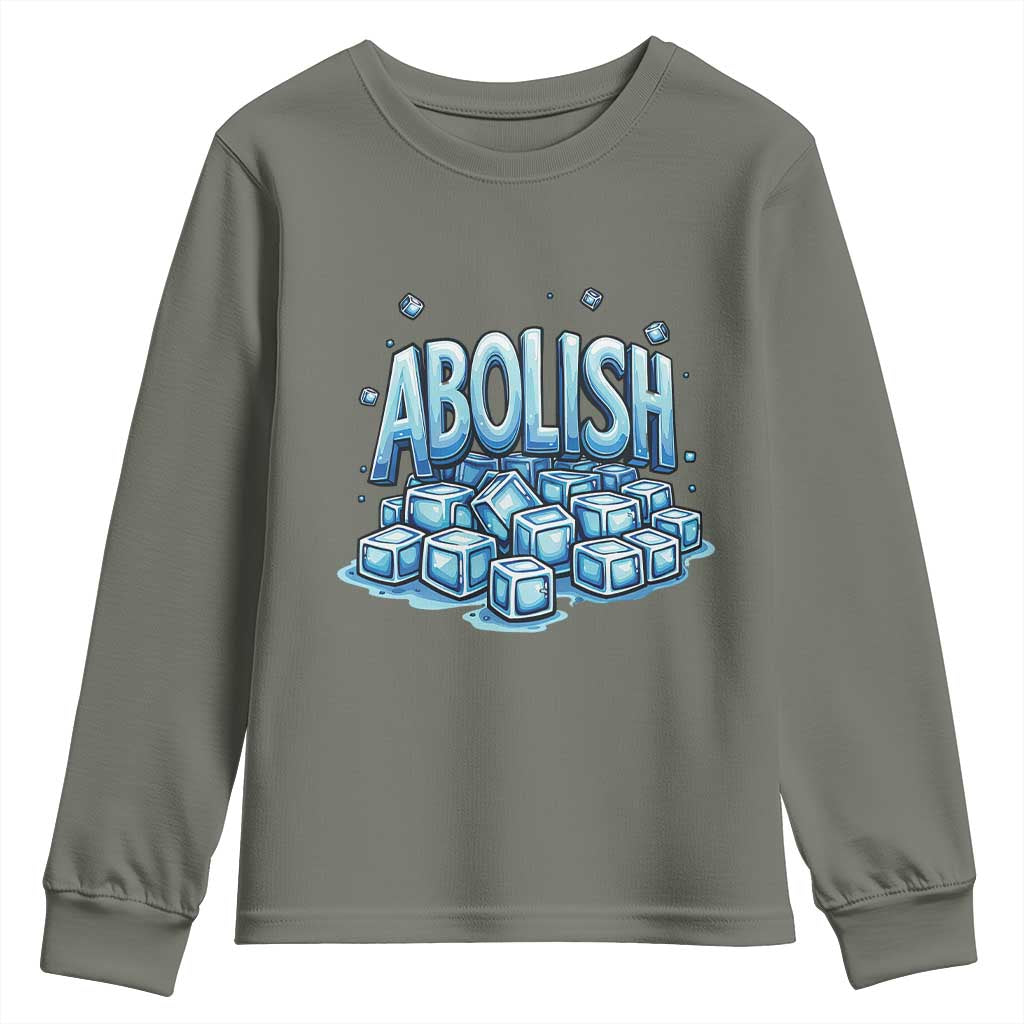Abolish Ice Youth Sweatshirt Minnesota Resistance Protest TS12 Military Green Print Your Wear