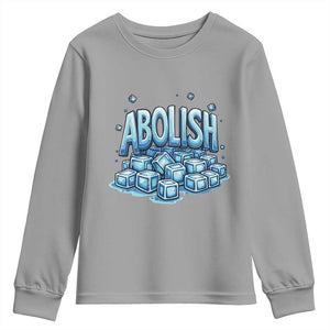 Abolish Ice Youth Sweatshirt Minnesota Resistance Protest TS12 Sport Gray Print Your Wear