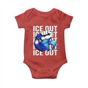 Minnesota Ice Out Baby Onesie Anti Ice Movement Protest TS12 Red Print Your Wear