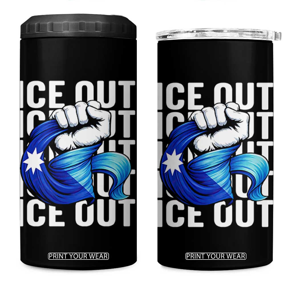 Minnesota Ice Out 4 in 1 Can Cooler Tumbler Anti Ice Movement Protest TS12 One Size: 16 oz Black Print Your Wear