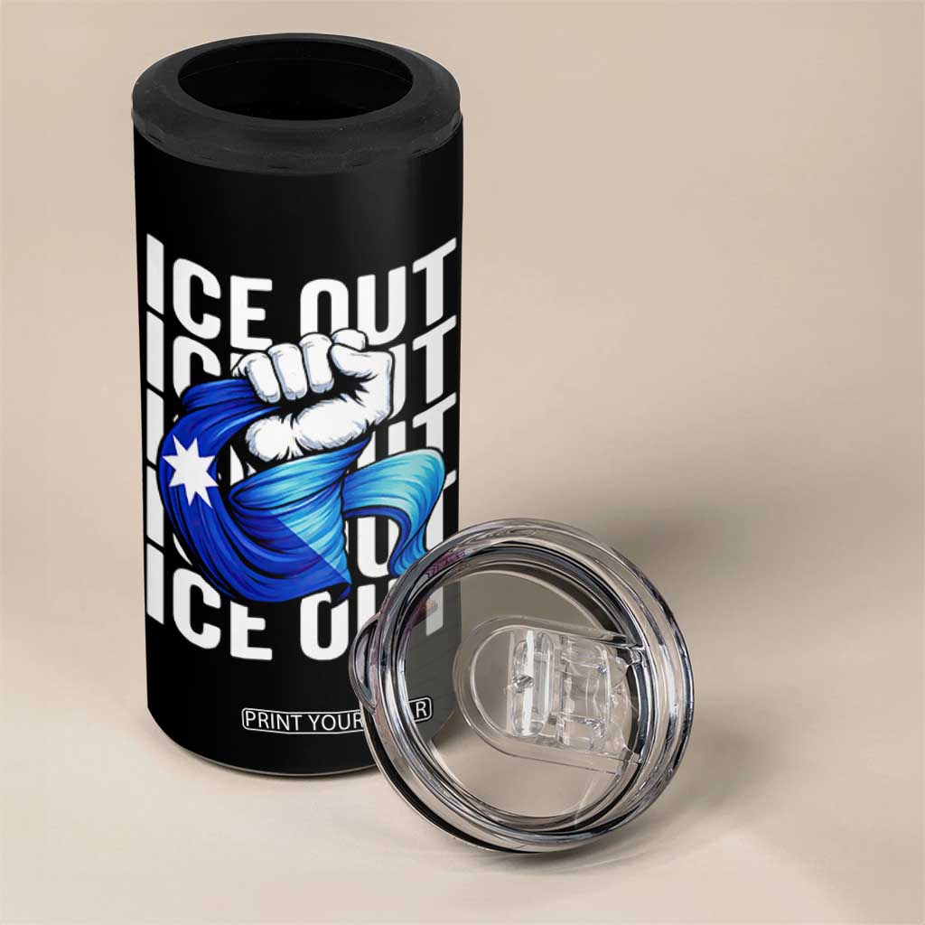 Minnesota Ice Out 4 in 1 Can Cooler Tumbler Anti Ice Movement Protest TS12 Print Your Wear