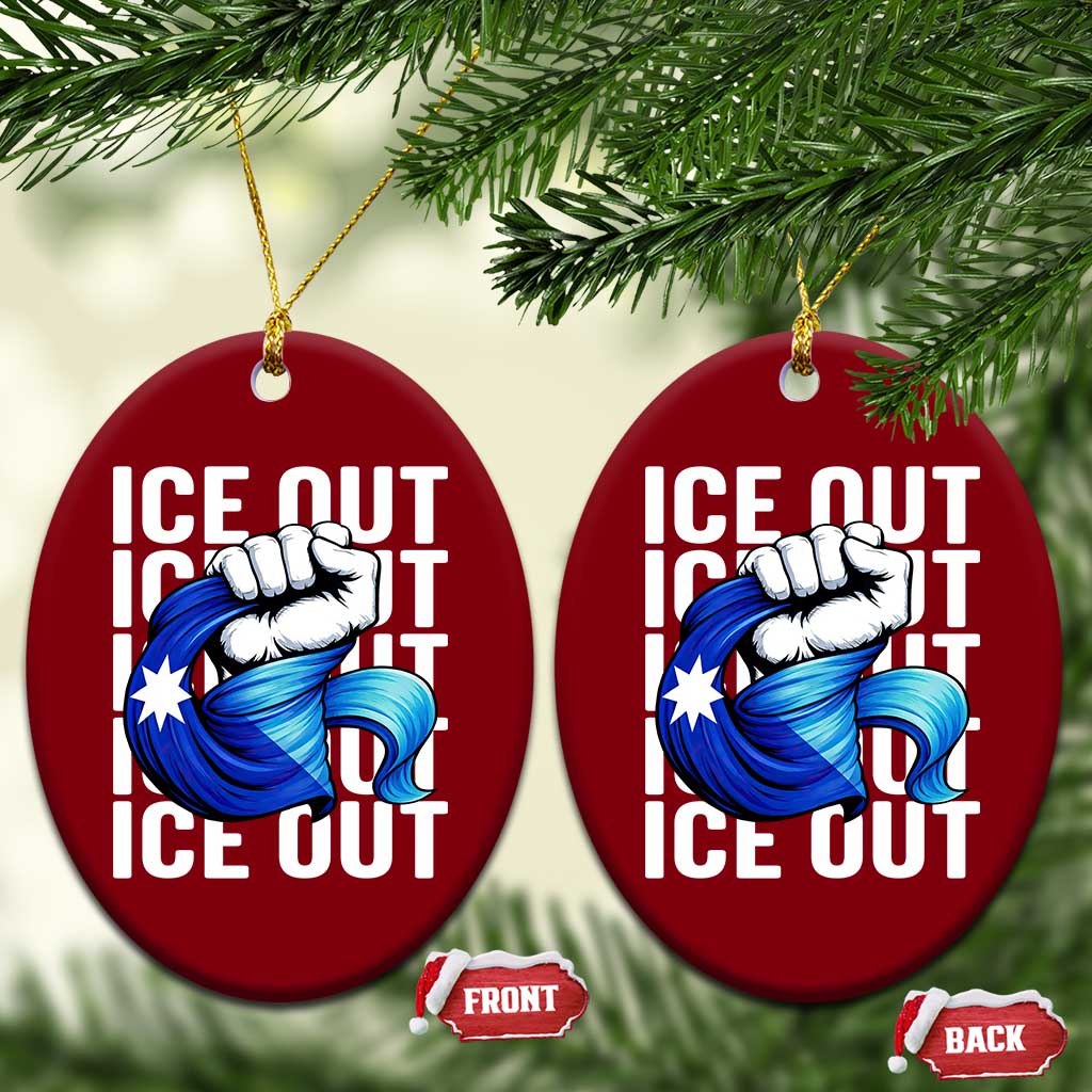 Minnesota Ice Out Ceramic Ornament Anti Ice Movement Protest TS12 Print Your Wear