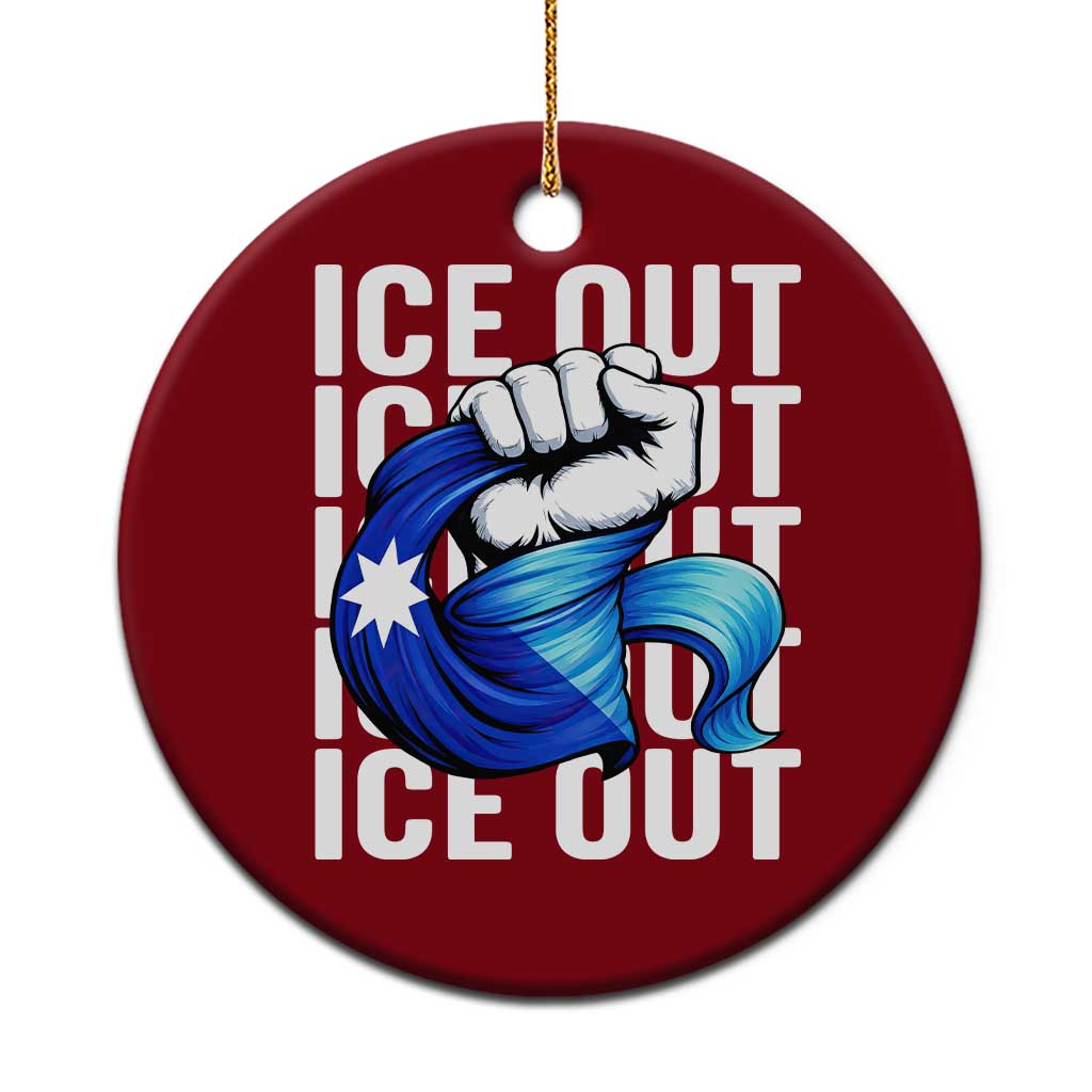 Minnesota Ice Out Ceramic Ornament Anti Ice Movement Protest TS12 1pc Red Print Your Wear