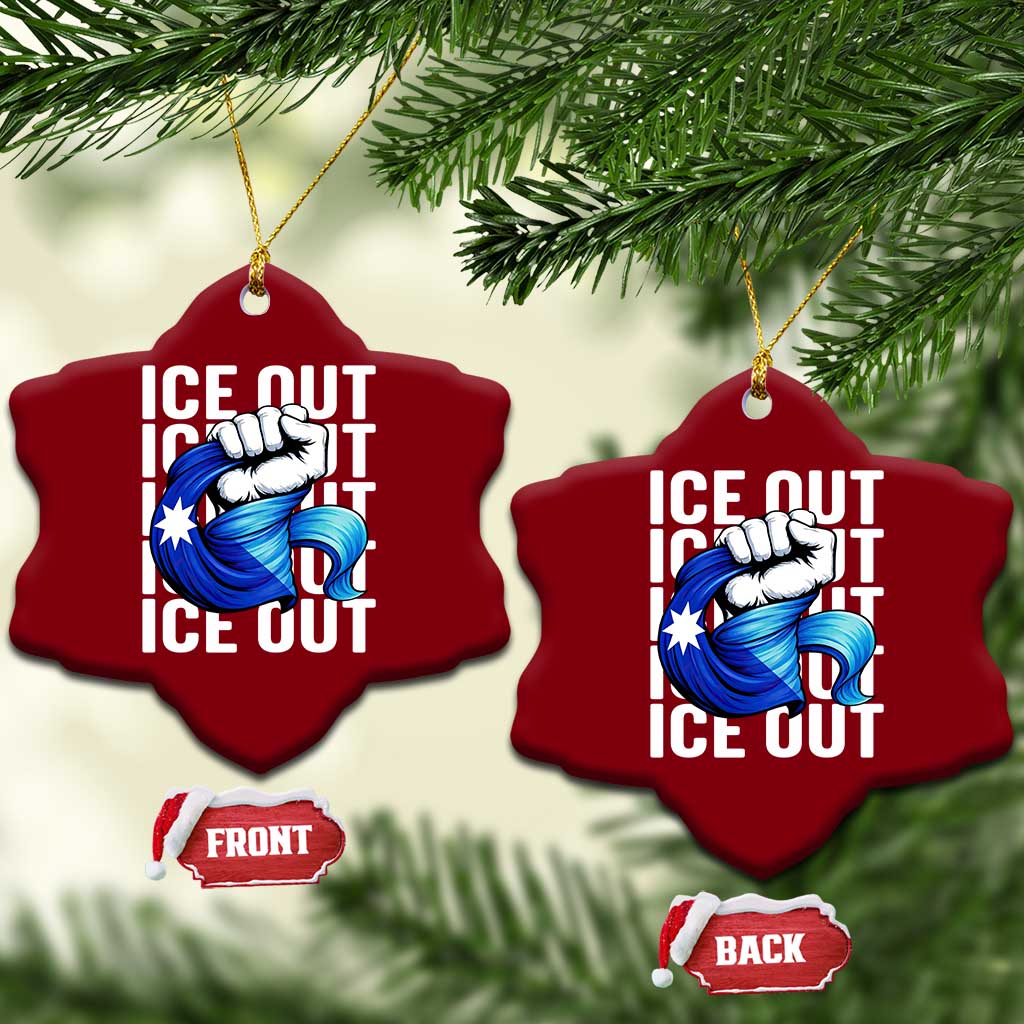 Minnesota Ice Out Ceramic Ornament Anti Ice Movement Protest TS12 Print Your Wear