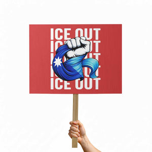 Minnesota Ice Out Protest Sign Anti Ice Movement Protest TS12 Horizontal 18" × 24" Red Print Your Wear