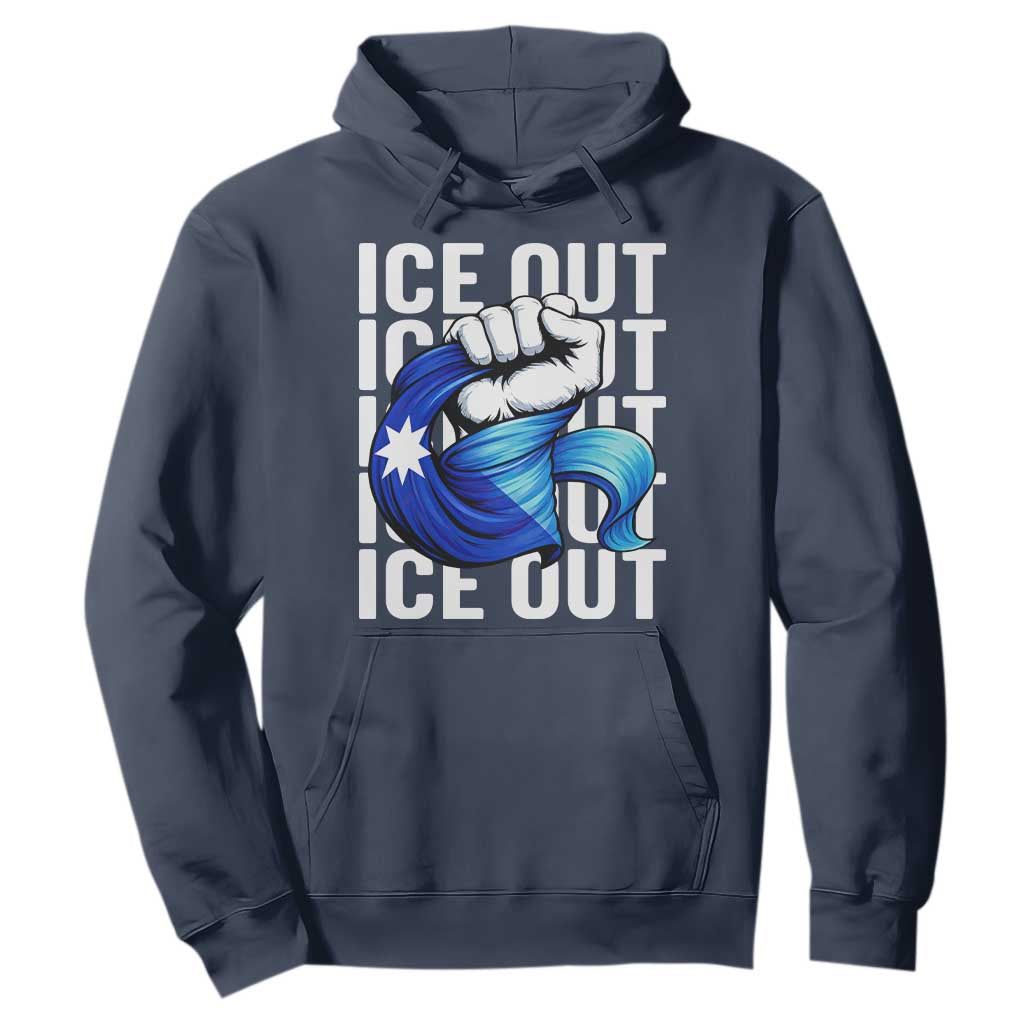 Minnesota Ice Out Hoodie Anti Ice Movement Protest TS12 Navy Print Your Wear